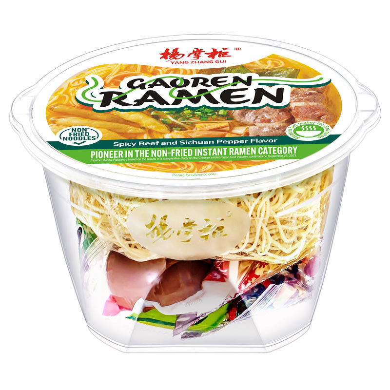 1 khẩu phần 166g súp mì tức thời cấp độ cay cay cho nhà hàng và quán cà phê