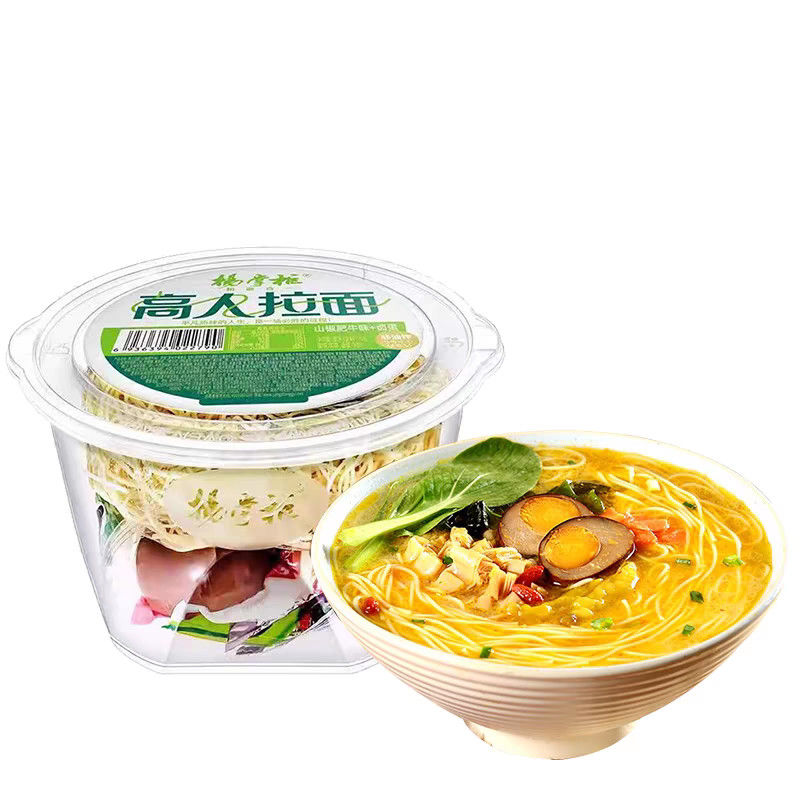 Súp không chiên Mì ăn liền Hương vị thịt bò cay Ramen Mì ăn liền Mì thủy tinh Trung Quốc
