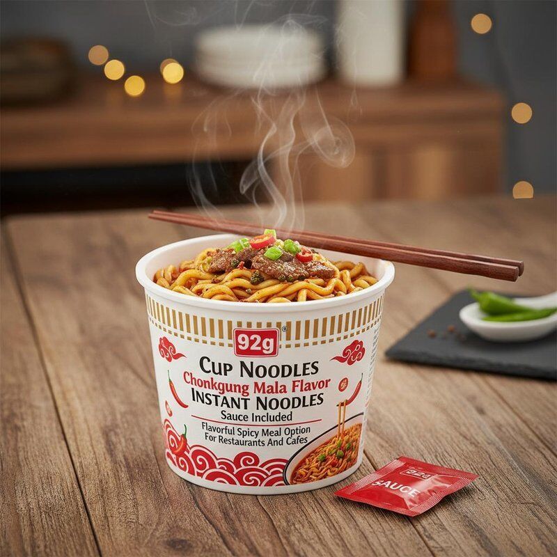 92g12 Cup Noodles Chongqing Mala Flavor Instant Noodles Sauce bao gồm Chế độ ăn nướng có hương vị cho nhà hàng và quán cà phê